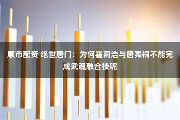 顺市配资 绝世唐门：为何霍雨浩与唐舞桐不能完成武魂融合技呢